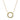 Collier Kreis mit 18 Zirkonia weiß/olivgrün Silber 925/000 vergoldet