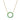 Collier Kreis mit 18 Zirkonia weiß/grün Silber 925/000 vergoldet