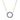 Collier Kreis mit 18 Zirkonia weiß/blau Silber 925/000 vergoldet
