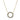 Collier Kreis mit 18 Zirkonia weiß/schwarz Silber 925/000 vergoldet