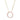 Collier Kreis mit 10 Zirkonia Pink in Baguetteschliff Silber 925/000 vergoldet