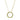 Collier Kreis mit 10 Zirkonia Olivgrün in Baguetteschliff Silber 925/000 vergoldet