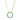 Collier Kreis mit 10 Zirkonia Smaragdgrün in Baguetteschliff Silber 925/000 vergoldet