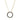 Collier Kreis mit 10 Zirkonia Schwarz in Baguetteschliff Silber 925/000 vergoldet