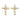 Ohrstecker Kreuz mit 12 Zirkonia Gold 585/000