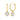 Creolen 12/1.2mm mit Zirkonia 6mm Gold 585/000