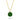 Collier mit Anhänger Zirkonia grün 4 mm Gold 585/000