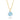 Collier mit Anhänger Zirkonia aqua 4 mm Gold 585/000