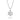 Collier mit Anhänger Zirkonia 6mm Weißgold 585/000