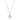Collier mit Anhänger Zirkonia 6mm Weißgold 585/000