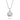 Collier mit Anhänger Zirkonia 6mm Weißgold 585/000