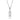 Collier mit Anhänger Zirkonia in Baguetteform Weißgold 585/000
