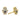Ohrstecker Hand mit 34 Zirkonia Gold 585/000