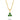 Collier Anhänger 3 Zirkonia grün Gold 585/000