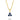 Collier Anhänger 3 Zirkonia blau Gold 585/000