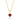 Collier mit Anhänger Herz Zirkonia rot Gold 585/000