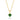 Collier mit Anhänger Herz Zirkonia grün Gold 585/000