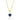 Collier mit Anhänger Herz Zirkonia blau Gold 585/000