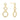 Ohrstecker mit 80 Zirkonia Gold 585/000