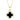 Black Zirkon Clover Halskette | 18K vergoldet