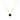 Black 5-Leaf Flower Zirkon Halskette | 18K vergoldet
