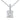 Lovebird Collier mit Zirkonia Princess Cut Silber 925/000