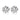 Lovebird Ohrstecker mit Zirkonia 6mm Silber 925/000