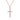 Lovebird Collier Kreuz mit 16 Zirkonia Silber 925/000 rosé vergoldet