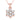 Lovebird Collier mit 7 Zirkonia Silber 925/000 rosé vergoldet